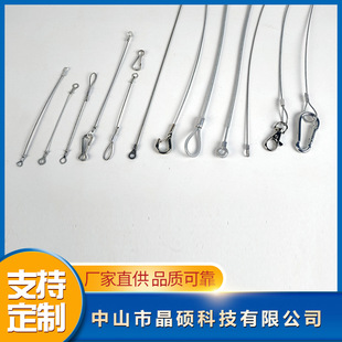 High Quality Stainless Steel 304 Wire Rope Crimp Terminal Insurance Lanyard Rubber Coated Wire Rope Crimped Link Safety Rope