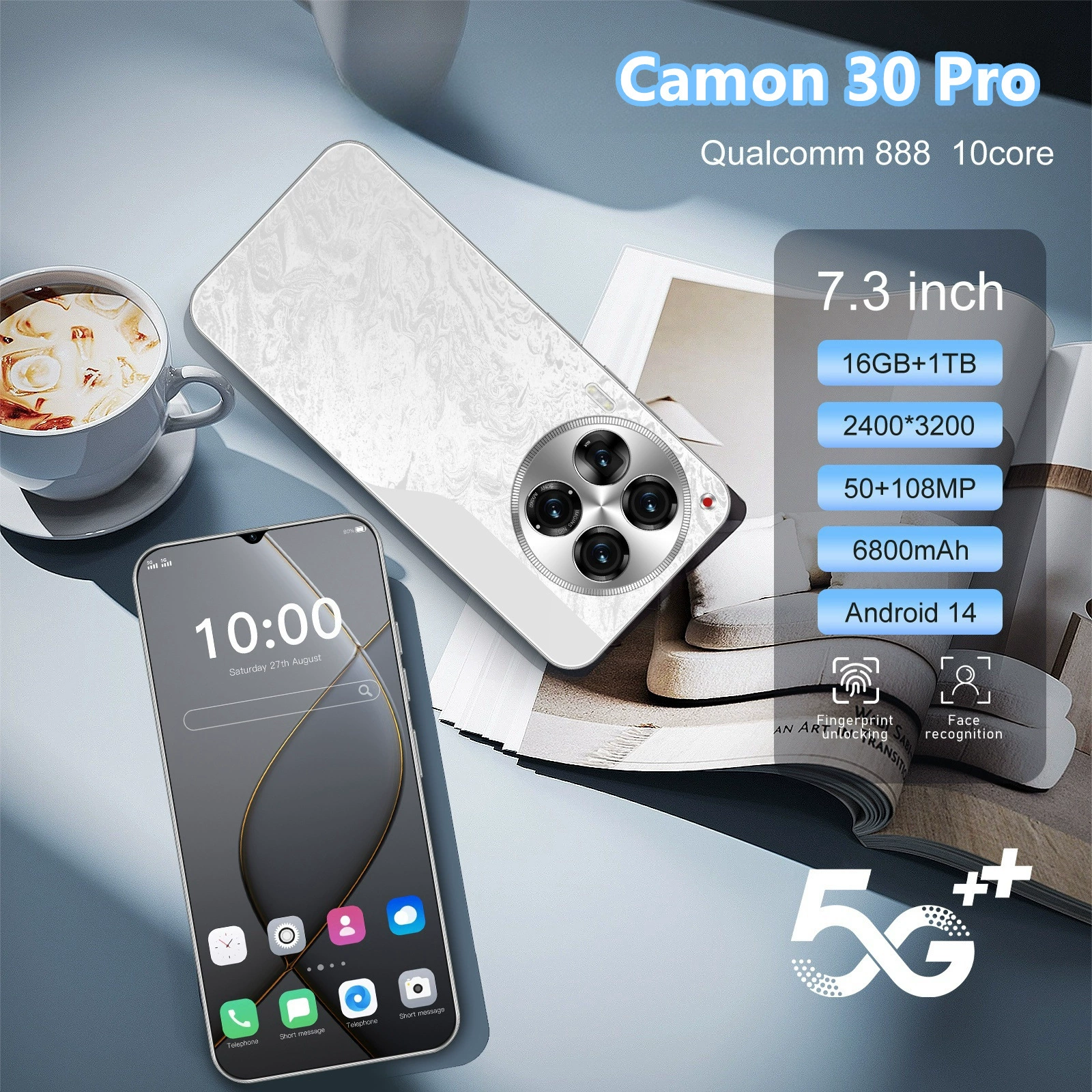 Смартфон Camon30, HD ультра‑большой экран, 16+1Т память, большой объём памяти, заводская цена
