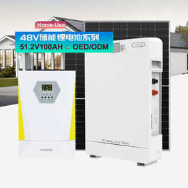 48V100Ah壁挂式家庭储能锂电池厂家定制10KWh/15KWh磷酸铁锂模组