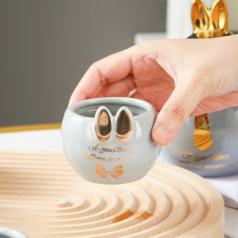 Juego de agua de cerámica de lujo ligero taza de agua doméstica hervidor de agua combinación resistente a altas temperaturas de gran capacidad Taza set FESTIVAL DE medio otoño traje de regalo