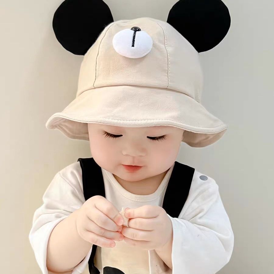 Primavera y otoño sombrero de bebé, sombrero de pescador para niños, sombrero de pescador para niños, sombrero de bañera de protección solar para niños