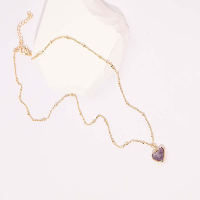 Womenu0027S Elegant Geometric Copper Natural Stone Necklace Plating Copper Necklaces