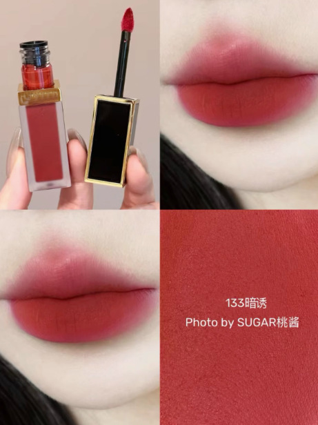 【官方正品】TF口红黑管白细管16滋润哑光100#80#保湿唇膏129唇釉|undefined