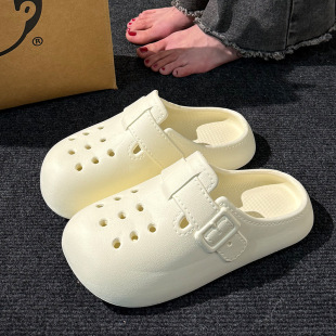 2025 New Fashion Internet Celebrity Breathable Thick-Soled Clogs for Women Summer Outer Wear Non-Slip Anti-Odor Sandals for Women