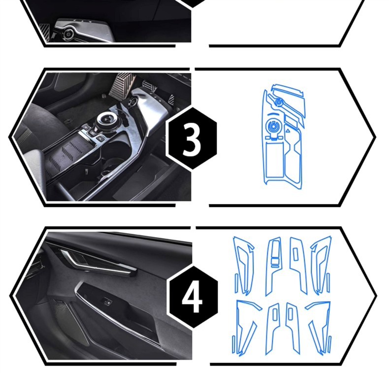 Suitable for 23 Models of Kia Ev6 Interior Film, Navigation Screen Film, Gear Shift Protection Film, Air Conditioning Center Console Sticker, Modification Decoration