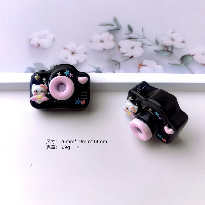 漫画 diy 樹脂アクセサリージュエリー立体猫カメラクリーム接着剤ヘアピン靴バックルキーホルダーペンダントアクセサリー|undefined