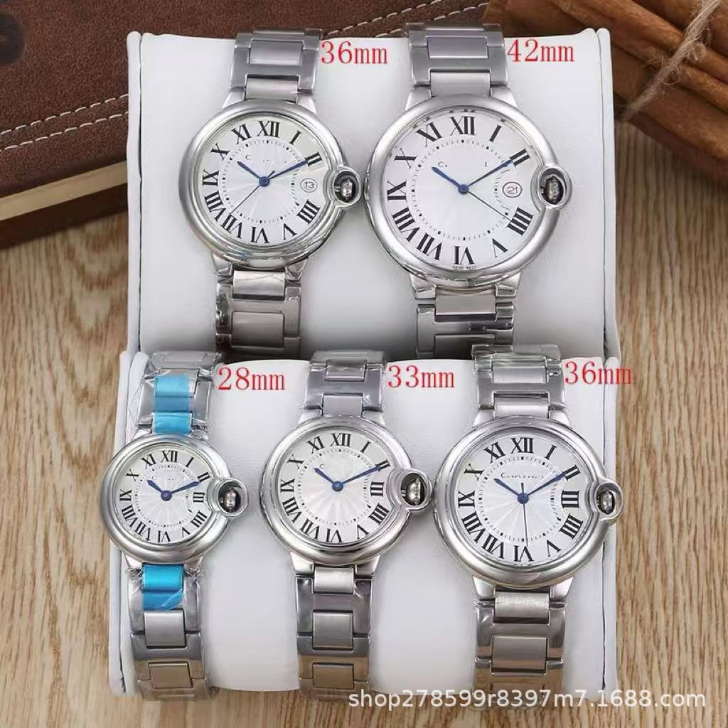Blue Balloon Watch Couple Men's and Women's Watch Quartz Watch Swiss Waterproof Leather Steel Strap Blue Balloon Women's Watch
