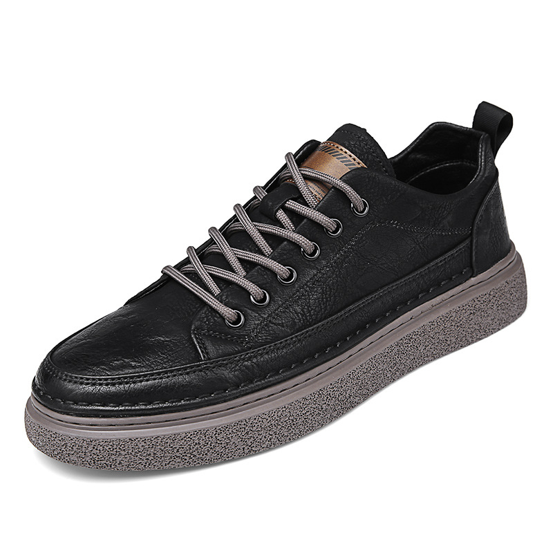 Zapatos de hombre nuevo nicho retro plataforma aumentada zapatillas de deporte de primavera zapatos de moda blancos de cuero casual deportivo para hombre image 6