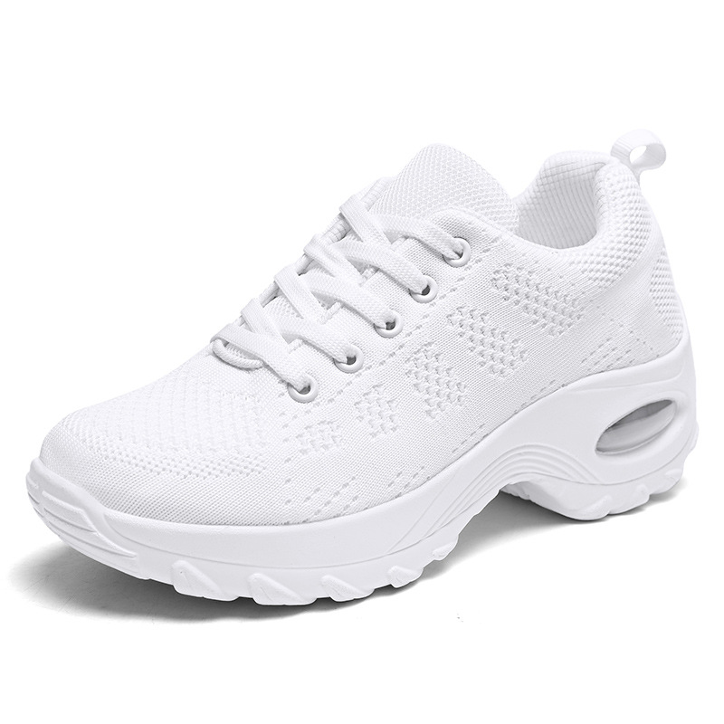 2025 primavera transfronteriza nuevo tipo de tela de tela de suela gruesa ligera versátil zapatos de baile de lazos zapatos casuales al aire libre zapatos deportivos de mujer image 9