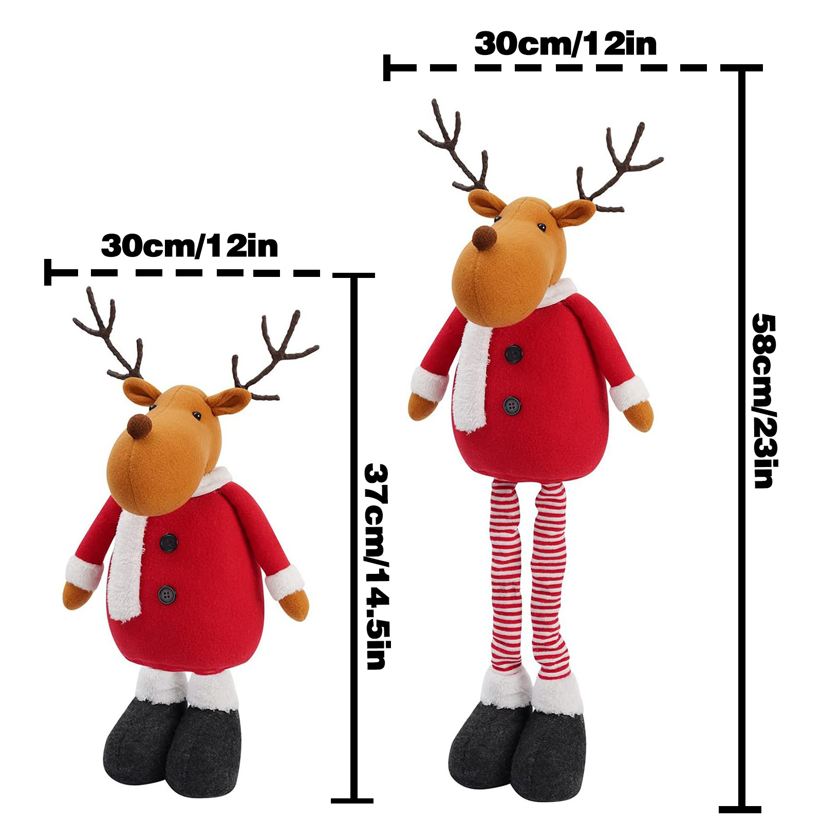 Transfronteriza nueva Navidad muñeca ciervo retráctil regalo de Navidad adornos de decoración de Navidad