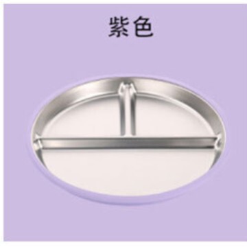 新しい国境を越えた売れ筋のステンレス鋼のディナープレート、シリコン滑り止め吸盤セット、分割されたディナープレート、断熱子供用給餌食器|undefined