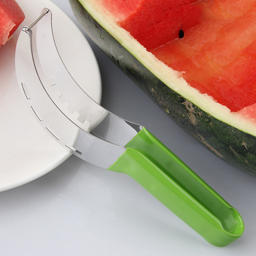 Stainless steel watermelon cutter and divider, fruit pulp digging tool, household kitchen gadget, watermelon cutter, factory direct sale