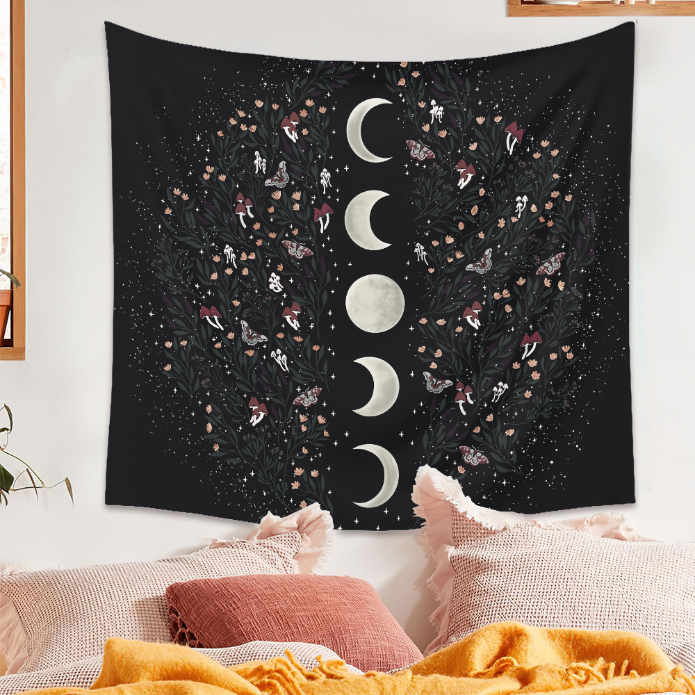 Bohemian Style Moon Phase Pattern Room Decoration Tapestry Wholesale Nihaojewelry display picture 15