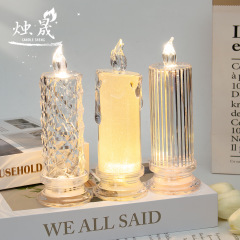 Led電子ろうそく灯誕生日結婚祝いろうそく場にバラ模様の屈折道具を配置する夢の贈り物