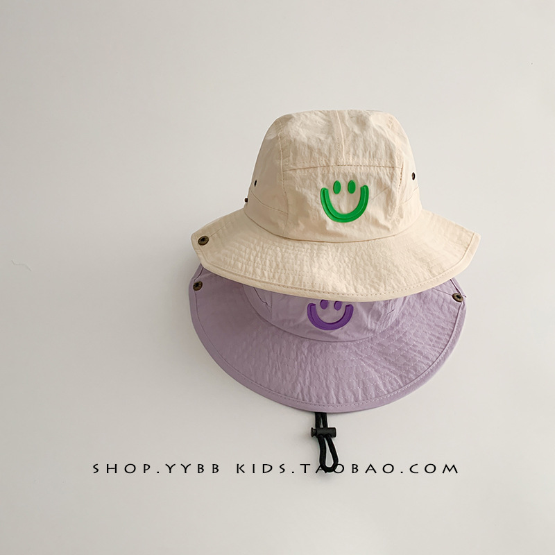 Sombreros para niños con dopamina coreana sonriente sombreros de verano secado rápido sombreros de sol para bebés de viajes de primavera para hombres y mujeres