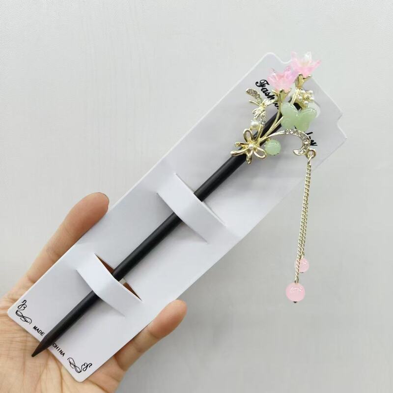 古风高级感黑色檀木发簪女流苏新中式簪子盘发神器发钗簪子苏州|undefined