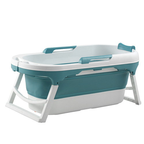 Foldable adult bath bucket adult bath bucket full body household bath bucket adult enlarged plastic bath bucket