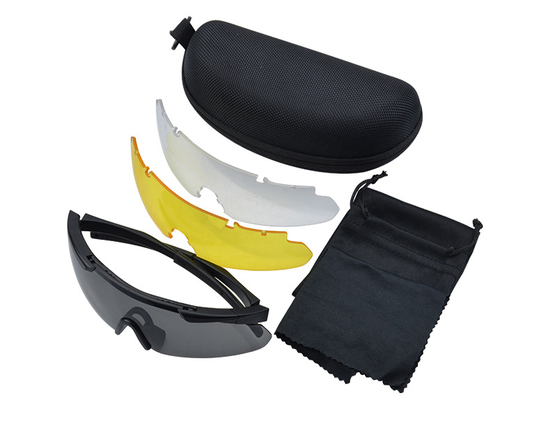 Outdoor Live CS Tactical Shooting Explosion proof Glasses Riding Windproof and Dustproof Goggles Set_voghion.com