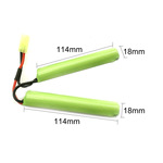 用于CS电动玩具Mini AK软弹枪充电电池2/3A镍氢9.6V1600mAh电池组