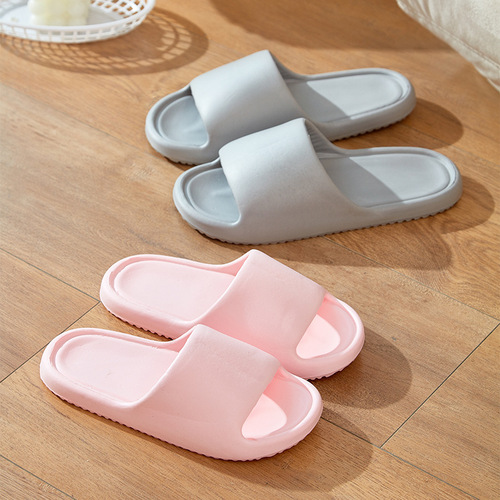 Step-on Feeling Slippers 2025 Summer Home Use Thick Sole Anti-slip Bathroom Shower Cool Slippers for Women Couples Slippers