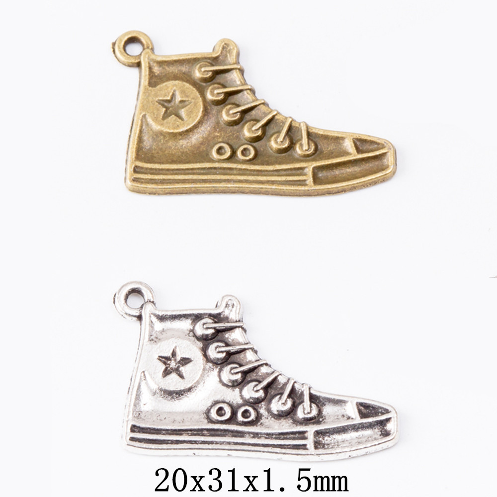 DIY饰品配件复古合金 运动鞋挂件吊坠zakka批发厂家直销1593