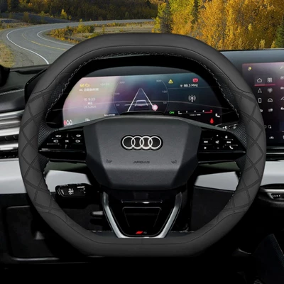 Q6, and E-Tron, Steering wheel cover - double-d-type-black-sleeve-type-ultra-thin-model-default
