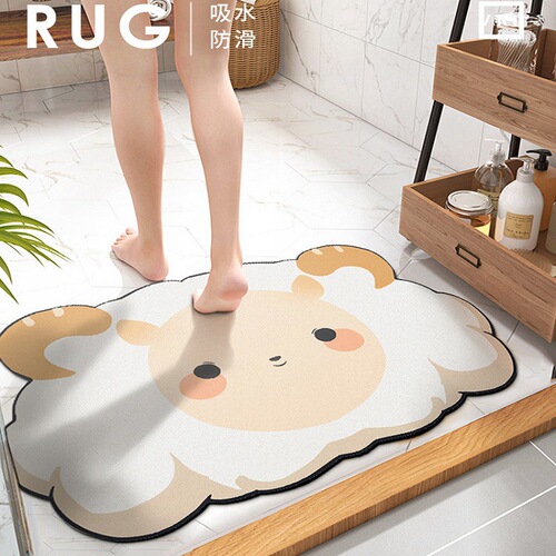 Bathroom floor mat, bathroom mat, technology cloth, absorbent mat, quick-drying toilet door mat, bathtub non-slip carpet