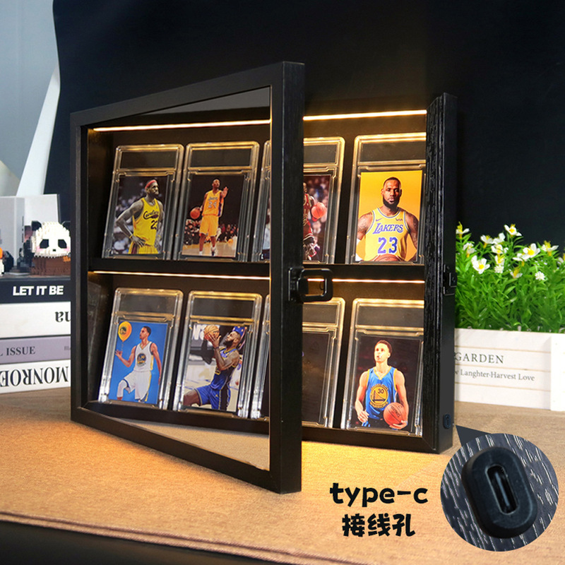 Rated Card Star Card Framed Storage Box Flip-Top Lighted Display Box Football Basketball Card Brick Collection Photo Frame