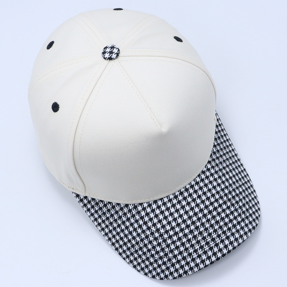 Modieuze dames baseballcap five panel in colorblock stijl_voghion.com