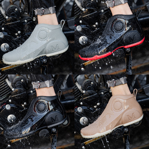 Cross-border new rain boots men's rubber shoes men's water shoes summer waterproof fishing shoes men's outdoor kitchen non-slip wading shoes
