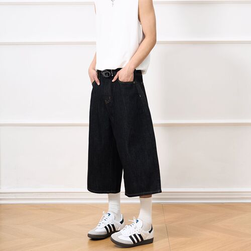 JIMAU New American retro original cow baggy jeans men's straight leg loose neutral wide legs