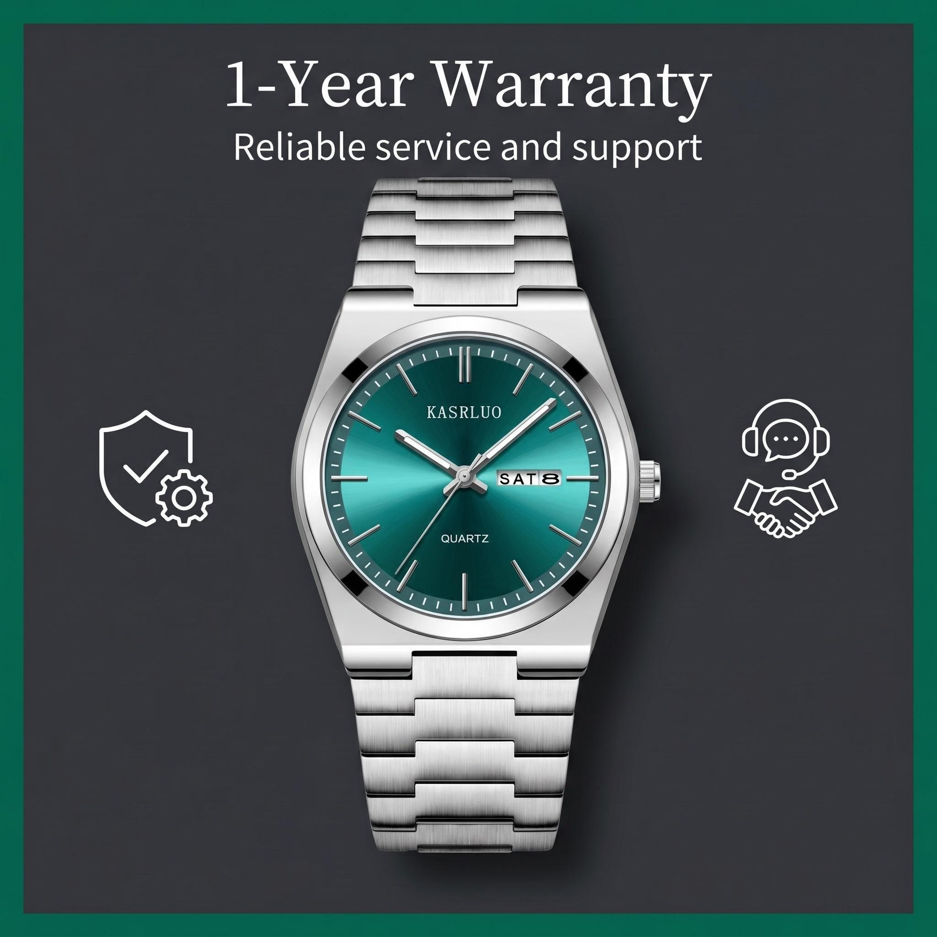 Neue Modell Uhr Exportschlager wasserdicht Nachtsicht Kalender Herrenarmbanduhr Business Edelstahl hochwertig trendige Quarz-Armbanduhr