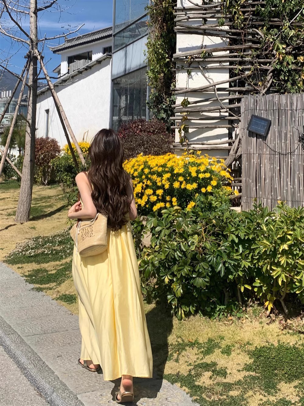 Yellow summer dress