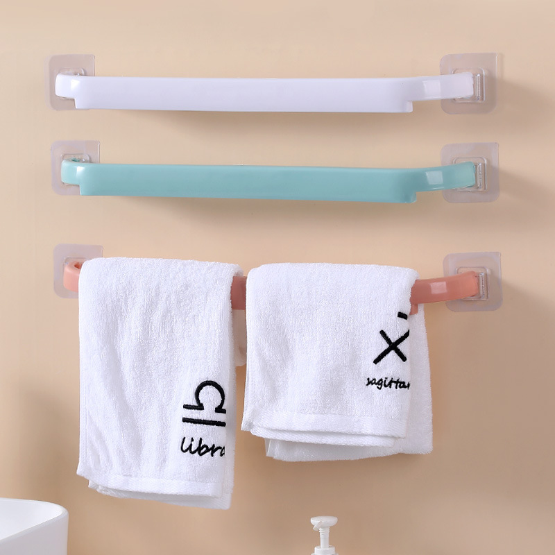 Kitchen and Bathroom Towel Rack, Shoe Rack, Wall-Mounted Bathroom Slipper Rack, No-Drill Bath Towel Bar, Suction Cup Towel Rack