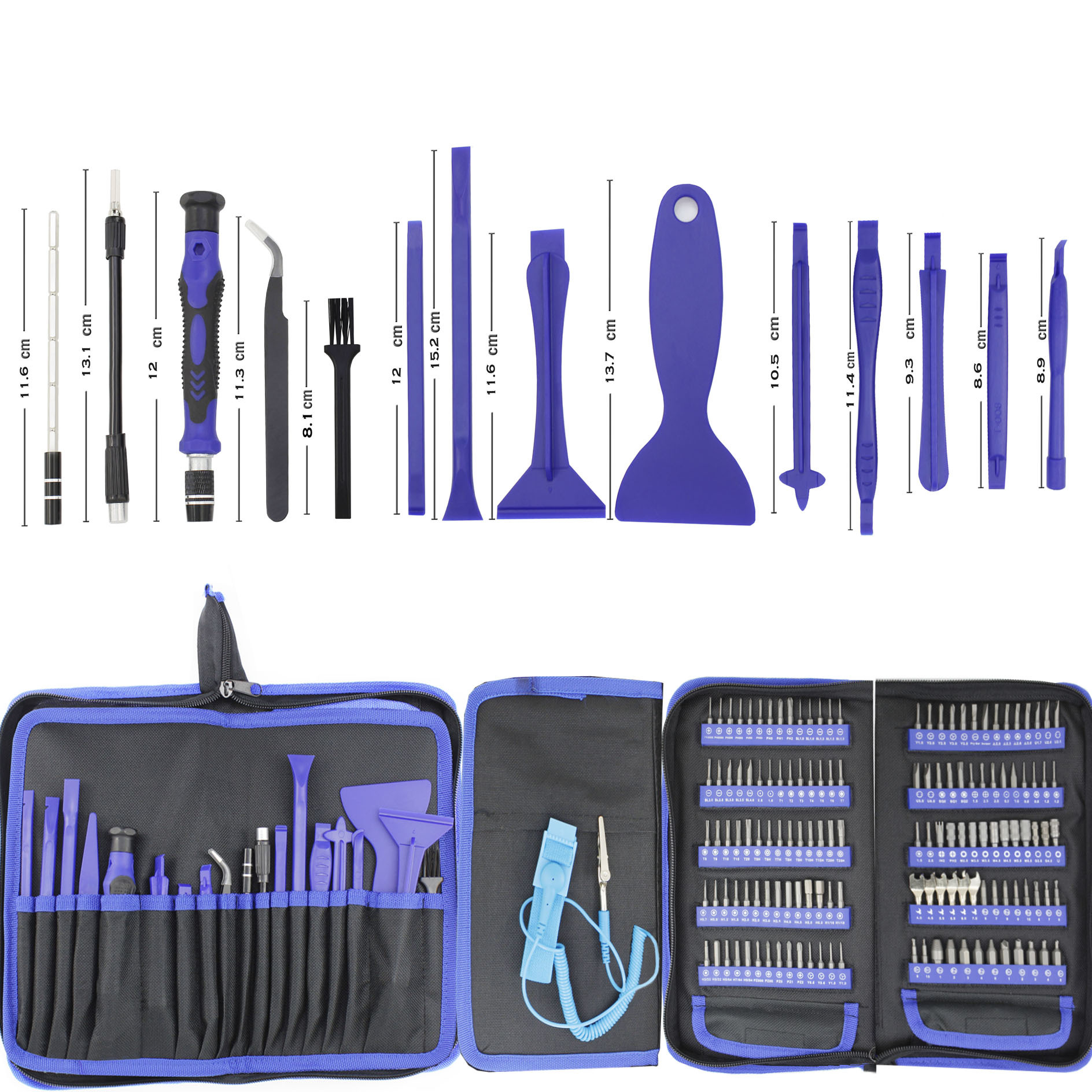 172-en-un traje de destornillador de acero al cromo vanadio herramientas de reparación de productos electrónicos destornillador doméstico traje de combinación