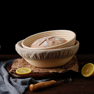 Qingye European-style fermentation basket country bread round Indonesian rattan basket dough European-style fermentation blue frame baking mold