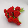 Creative hand-woven artificial flowers Wool crochet boutique bouquet Baoma's handmade sweet 3cm flower finished product