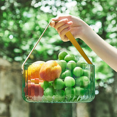 Bolan portable basket fruit plate household fruit basket simple outdoor living room internet celebrity wine basin snack dry fruit storage basket