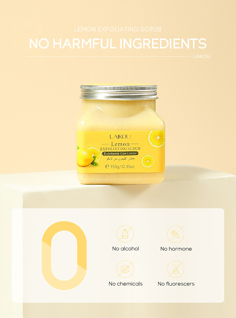 Laikou Body Lemon Scrub 350g Pore and Exfoliating Skin Care Product Body Scrub Wholesale undefined