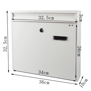 Villa Lockable Mailbox Mailbox Wall-Mounted Complaint Suggestion Box Mailbox Outdoor Household Sf Document Bag Storage Box