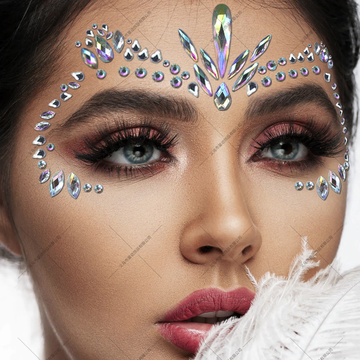 HF029ü Factory acrylic face sticker