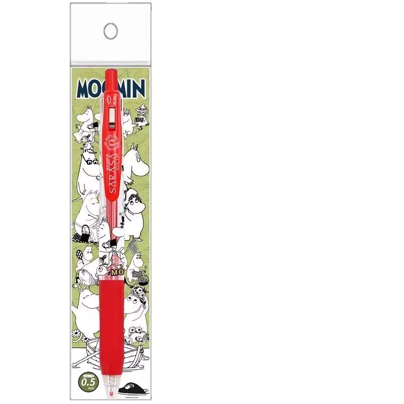 新品ZEBRA斑马中性笔姆明限量DIY款MOOMIN红色笔按动水笔0.5学生|undefined