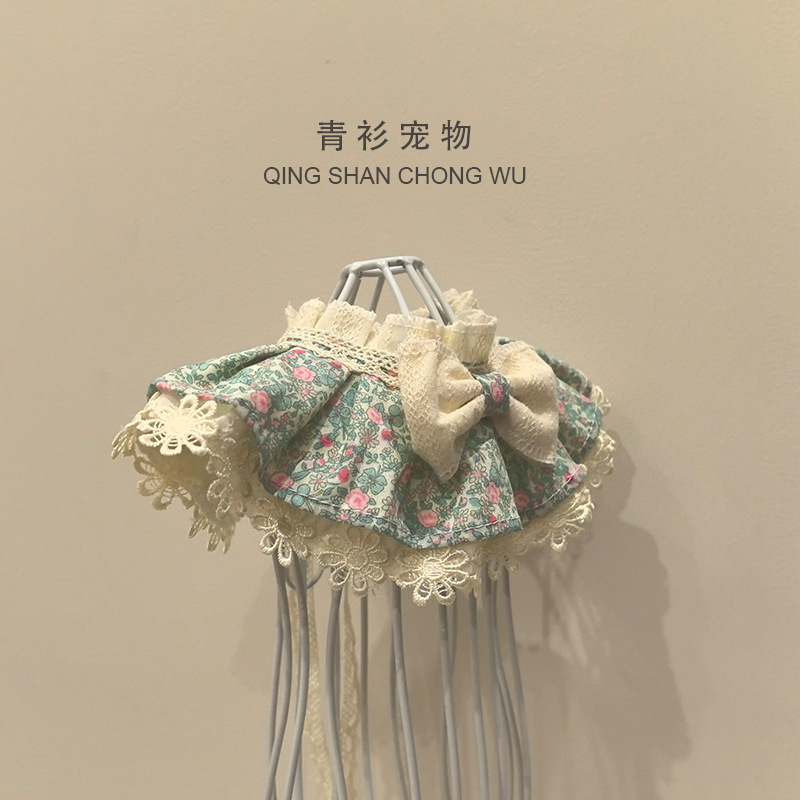【青衫宠物】原创猫咪围脖宠物饰品蝴蝶结布偶领结狗狗衣服口水巾|undefined