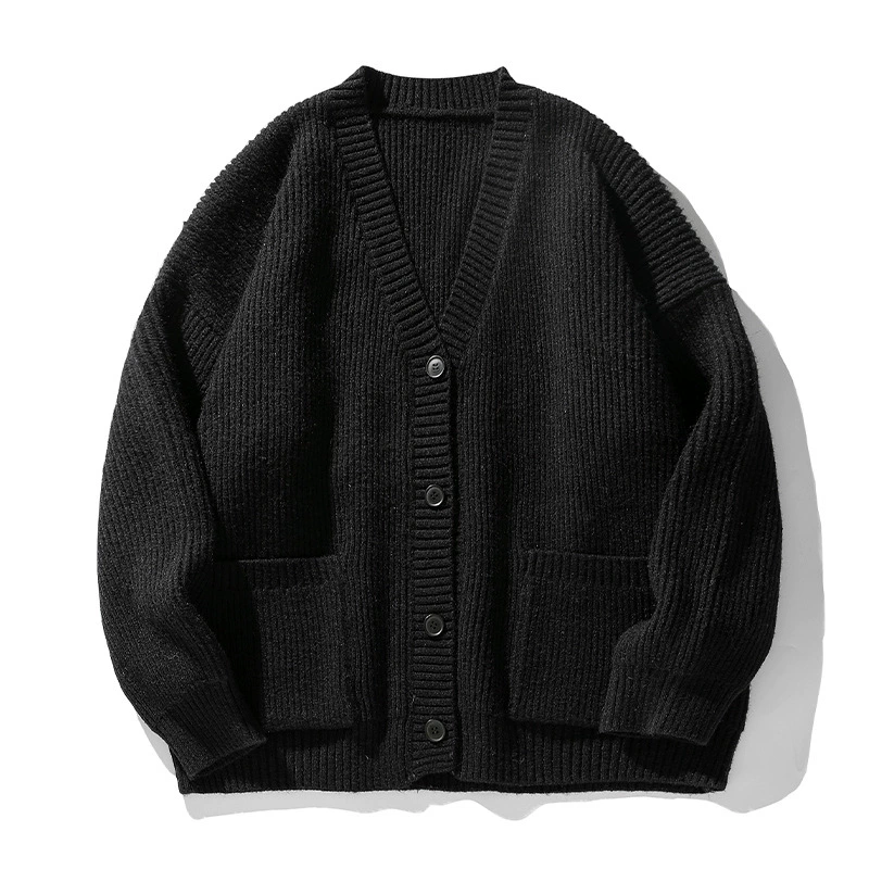 Мужской демисезонный кардиган, японский вязаный свитер, oversize, для любимого