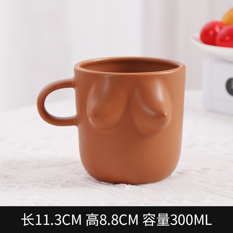 Taza de cerámica creativa de estilo INS taza de desayuno lindo pellizco diseño creativo de nicho regalo de vacaciones nuevo