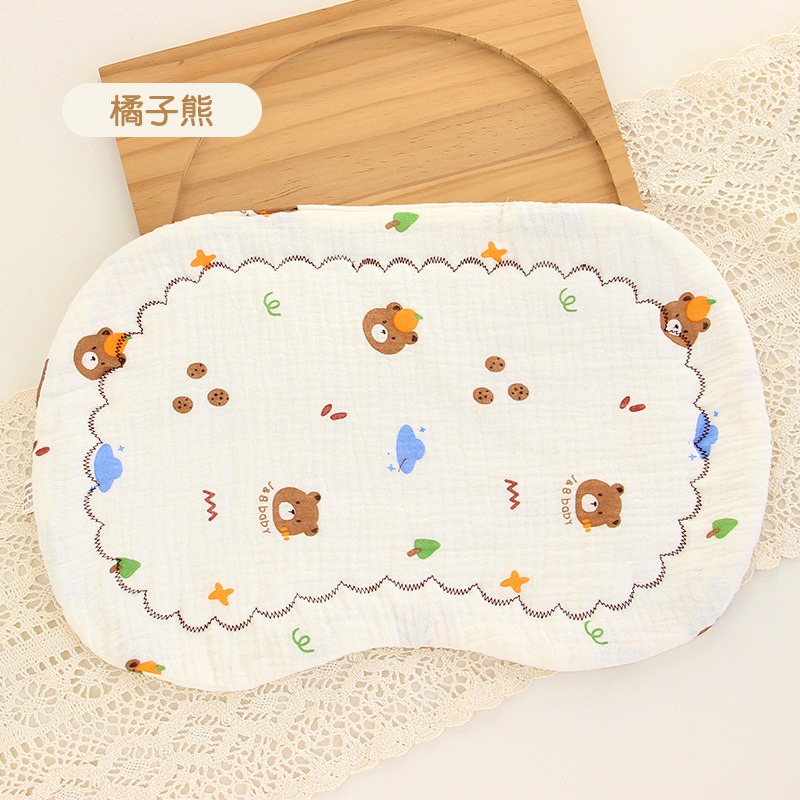 赤ちゃん枕新生児赤ちゃん平枕保温0-12ヶ月雲片枕吐乳防止枕レース小枕クッション|undefined