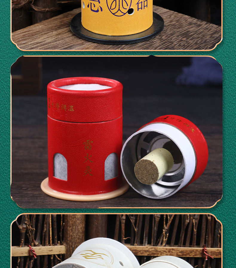 Portable Moxa Roll Tube Ai Jiu Warming Moxibustion Device for Body with Elastic Strap Reusable details