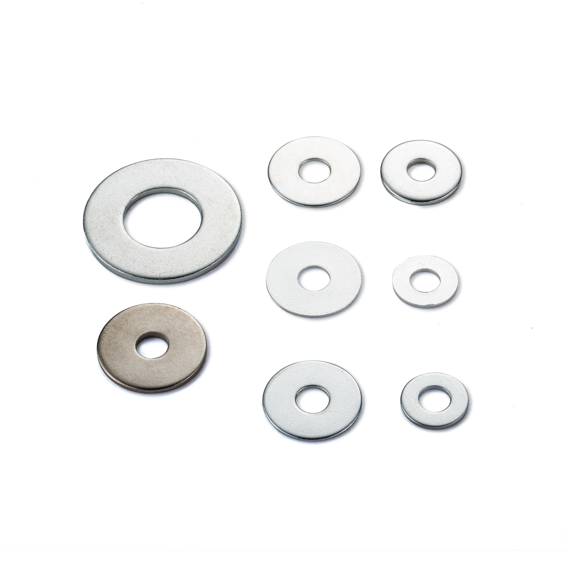 垫片垫圈铁镀镍镀白锌镀黑色彩锌不锈钢黄铜M5-M6