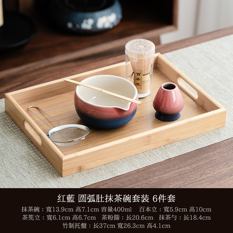 日本和风抹茶碗打抹茶工具点茶碗抹茶杯搅拌器茶筅器具套装礼盒装|undefined