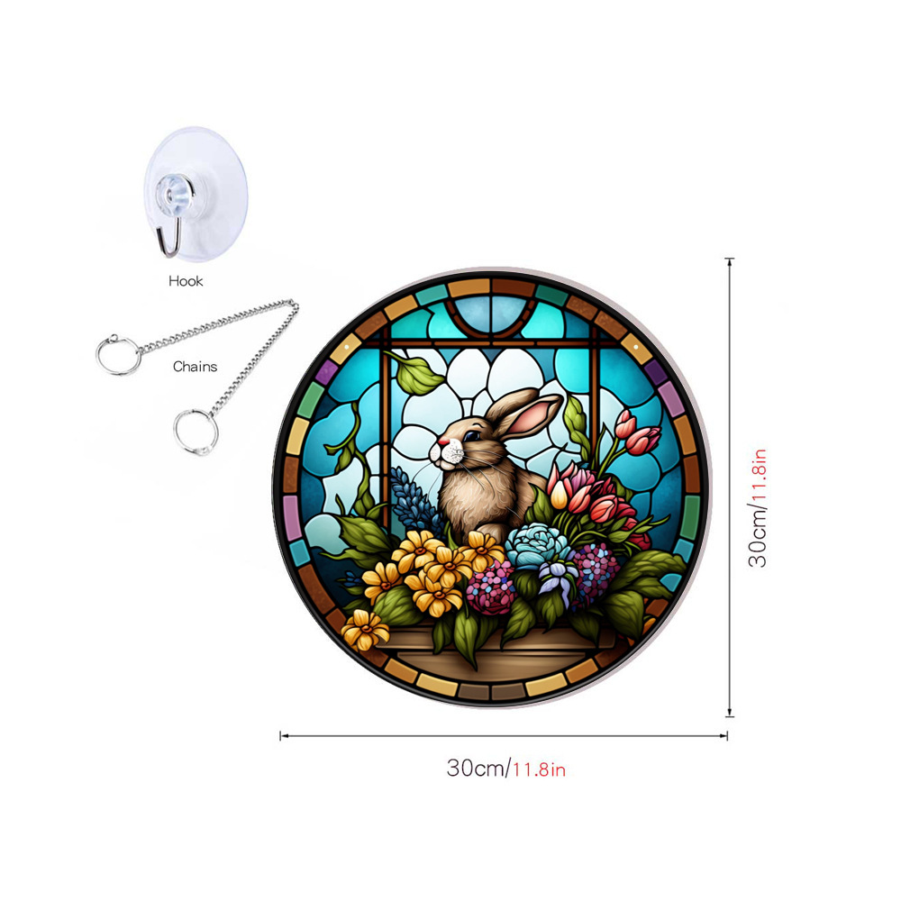 95g Weight pendant Home Textiles & Decor Type Acrylic Material Easter Festival Rabbit Pattern Casual, Elegant, Classical Style Easter Casual Elegant Classical Rabbit Arylic Party Supplies Decorations 21